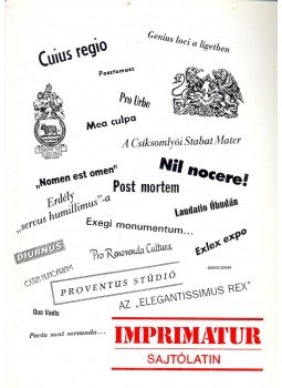 Szőke Ágnes - Imprimatur – Sajtólatin Szőke Ágnes - Imprimatur – Sajtólatin, Budapest 0 antikvár könyv