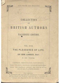 Lubbock, Sir John - The Pleasures of Life Lubbock, Sir John - The Pleasures of Life, null 1889 antikvár könyv