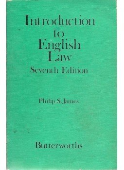 JAMES, PHILIP S. - Introduction to English Law JAMES, PHILIP S. - Introduction to English Law, null 1969 antikvár könyv