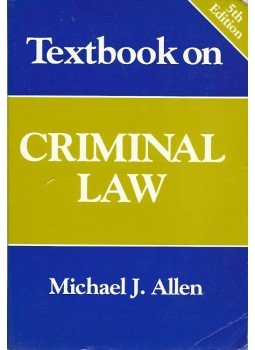 ALLEN, MICHAEL J. - Textbook on Criminal Law - 5th edition ALLEN, MICHAEL J. - Textbook on Criminal Law - 5th edition, null 2000 antikvár könyv