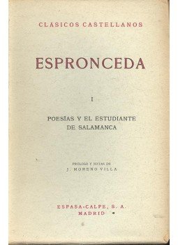 Espronceda, José de - Poesias y el estudiante de salamanca, null 1965 antikvár könyv