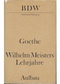 GOETHE, JOHANN WOLGANG - Wilhwlm Meisters Lehrjahre