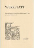 Edit Kovács - Maitz, Peter (szerk.) - Werkstatt - Arbeitspapiere zur germanistischen Sprach- und Literaturwissenschaft 1/2000
