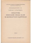 Erdődi József,Sz. Kispál Magdolna - Nyelvünk finnugor (uráli) alak- és mondattani sajátságai