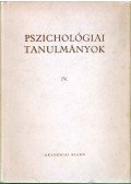 Dr. Gegesi Kiss Pál - Pszichológiai tanulmányok IV.