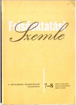 Kahulits László - Felsőoktatási Szemle 1987/7-8. szám,  1987 antikvár könyv