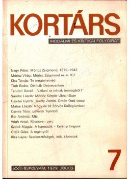 Kovács Sándor Iván - Kortárs 1979. július - XXIII. évfolyam - 7. szám Kovács Sándor Iván - Kortárs 1979. július - XXIII. évfolyam - 7. szám, Budapest 1979 antikvár könyv