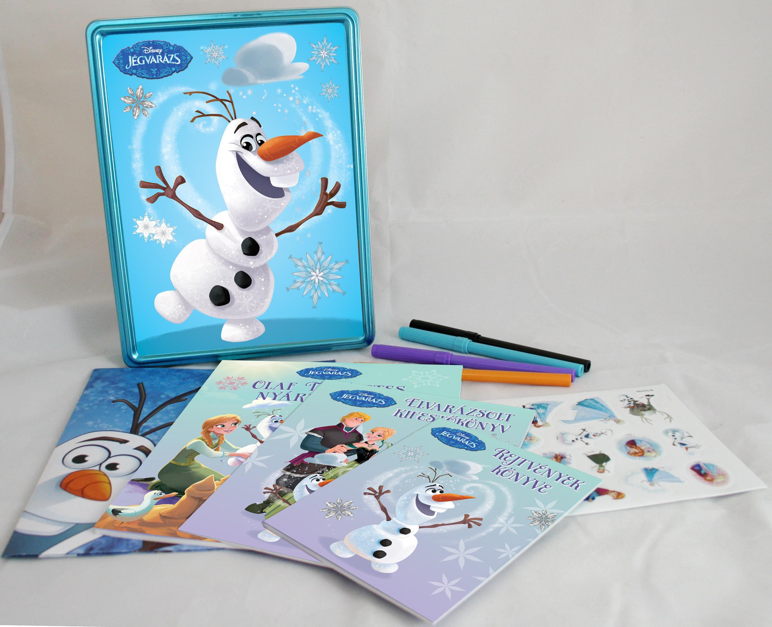  - Disney - Jégvarázs - Olaf tökéletes napja (fémdoboz, benne: 3 könyv, 4 filctoll, poszter és matricák), null 2016 antikvár könyv