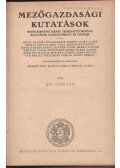 Becker Jenő - Mezőgazdasági kutatások XIV. évfolyam