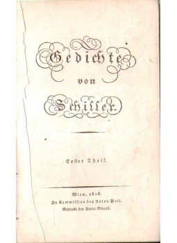 Schiller, Friedrich - Gedichte von Schiller Schiller, Friedrich - Gedichte von Schiller, Bécs 1816 antikvár könyv