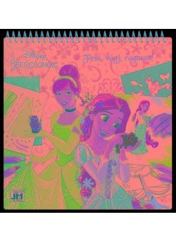  - Disney Hercegnők - kreatív matricás színező 25x25, null 2016 antikvár könyv