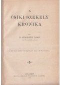Dr. Szádeczky Lajos - A Csíki székely krónika