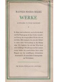 Rainer Maria Rilke - Werke I.