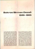 K. Kovalovszky Márta - Bokros Birman Dezső 1889-1965