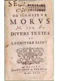 Alexander Morus - Sermons choisis de Monsieur Morus, sur divers textes de l'Écriture Sainte