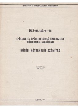 Rácz Márton - Épületek és épülethatároló szerkezetek hőtechnikai számításai, Budapest 1978 antikvár könyv