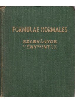 Dr. Vámossy Zoltán - Formulae Normales - Szabványos vényminták, Budapest 0 antikvár könyv