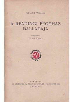 Wilde Oszkár - A readingi fegyház balladája, Budapest 1921 antikvár könyv