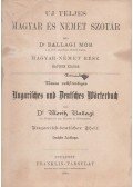 Dr. Ballagi Mór - Uj Teljes Magyar és Német Szótár