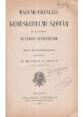 Dr. Kováts S. János - Magyar-franczia kereskedelmi szótár