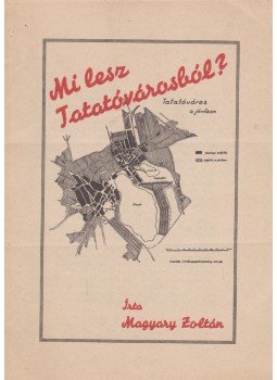 Magyary Zoltán - Mi lesz Tatatóvárosból? Magyary Zoltán - Mi lesz Tatatóvárosból?, 1938 antikvár könyv