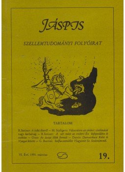 Biczó Iván (szerk.) - Jáspis szellemtudományi folyóirat VI. évf. 19. szám, Budapest 1995 antikvár könyv