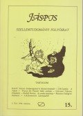 Biczó Iván (szerk.) - Jáspis szellemtudományi folyóirat V. évf. 15. szám