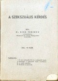 Kiss Ferencz - A szekszuális kérdés
