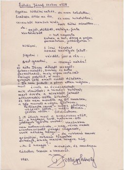 Jobbágy Károly - Eötvös József szobra előtt (kézirat),  0 antikvár könyv
