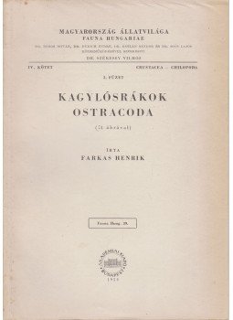 Farkas Henrik - Kagylósrákok - Ostracoda Farkas Henrik - Kagylósrákok - Ostracoda, Budapest 1958 antikvár könyv