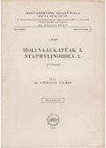 Székessy Vilmos - Holyvaalkatúak I. - Staphylinoidea I.