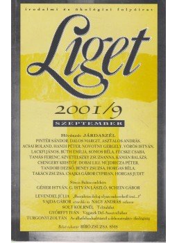 Horgas Béla, Levendel Júlia - Liget 2001/9. Horgas Béla, Levendel Júlia - Liget 2001/9., Budapest 2001 antikvár könyv
