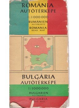 -- - Románia autótérképe - Bulgária autótérképe (1:1000000), Budapest 1969 antikvár könyv
