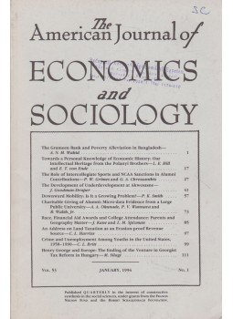 Frank C. Genovese - The American Journal of Economics and Sociology 1994/1. Frank C. Genovese - The American Journal of Economics and Sociology 1994/1., 1994 antikvár könyv