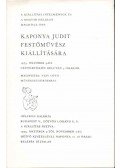 Ury Endréné - Meghívó Kaponya Judit festőművész kiállítására