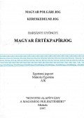 Harsányi Györgyi - Magyar értékpapírjog
