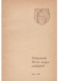 Szabó János Győző - Dolgozatok Heves megye múltjából