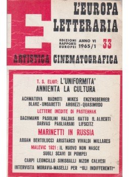 Vigorelli, Giancarlo - L'Europa Letteraria 1965/33, Roma 1965 antikvár könyv