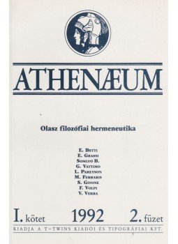 Bacsó Béla - Athenaeum 1992 I/2 Bacsó Béla - Athenaeum 1992 I/2, Budapest 1992 antikvár könyv