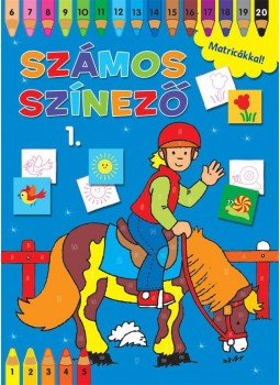  - Számos színező matricákkal 1. - kék, null 2017 antikvár könyv