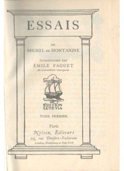 Montaigne, Michel De - Essais I-II. Montaigne, Michel De - Essais I-II., 0 antikvár könyv
