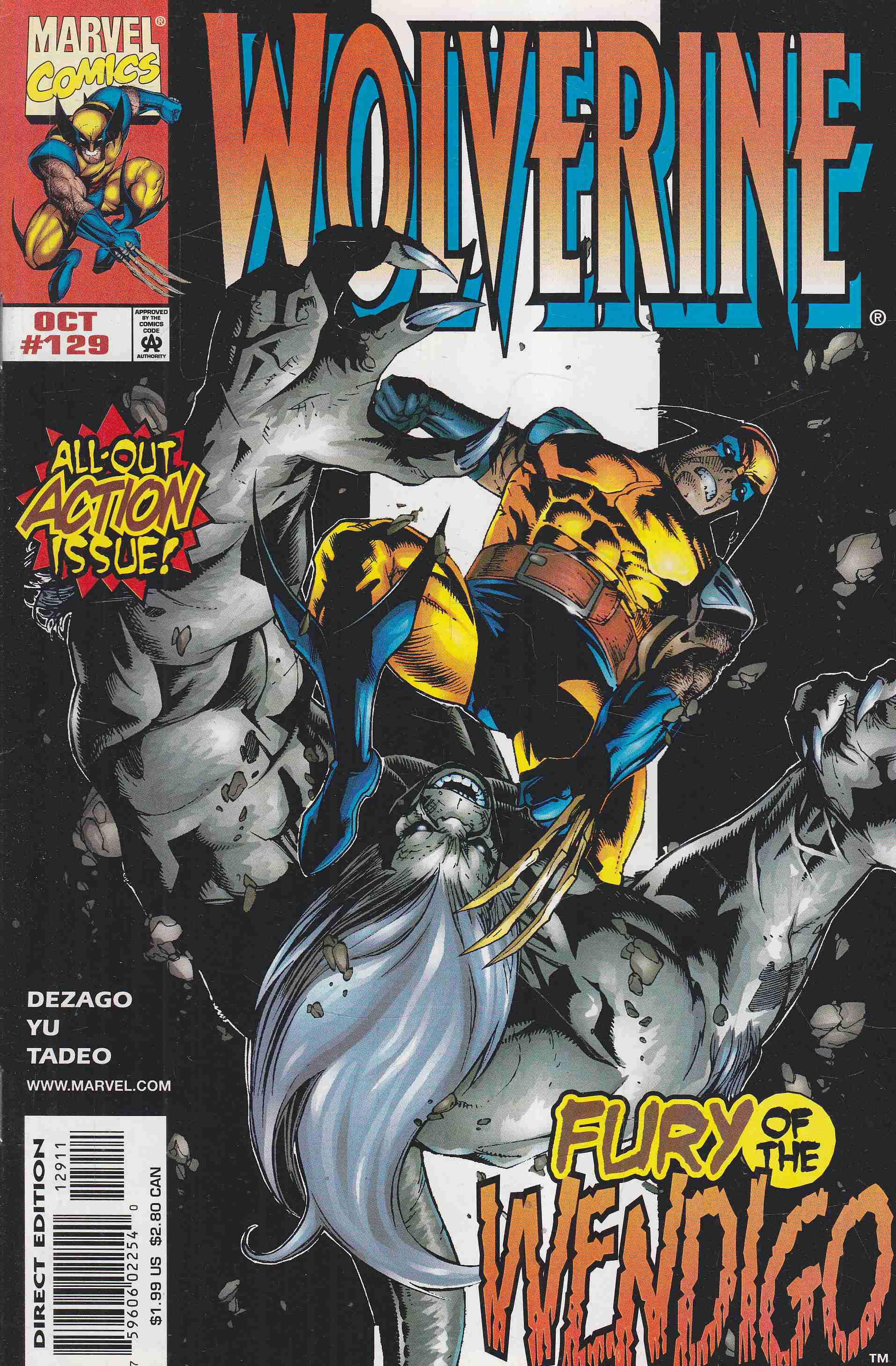Todd DeZago, Yu, Leinil Francis - Wolverine Vol. 1. No. 129. Todd DeZago, Yu, Leinil Francis - Wolverine Vol. 1. No. 129., 1998 antikvár könyv