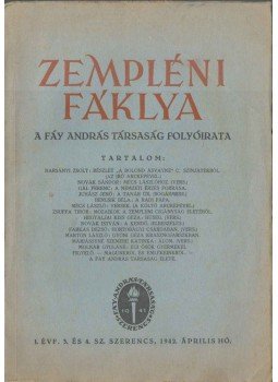 Farkas Andor - Zempléni fáklya I. évf. 3. és 4. sz.,  1942 antikvár könyv