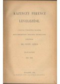 Váczy János - Kazinczy Ferencz levelezése I.