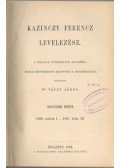 Váczy János - Kazinczy Ferencz levelezése IV.