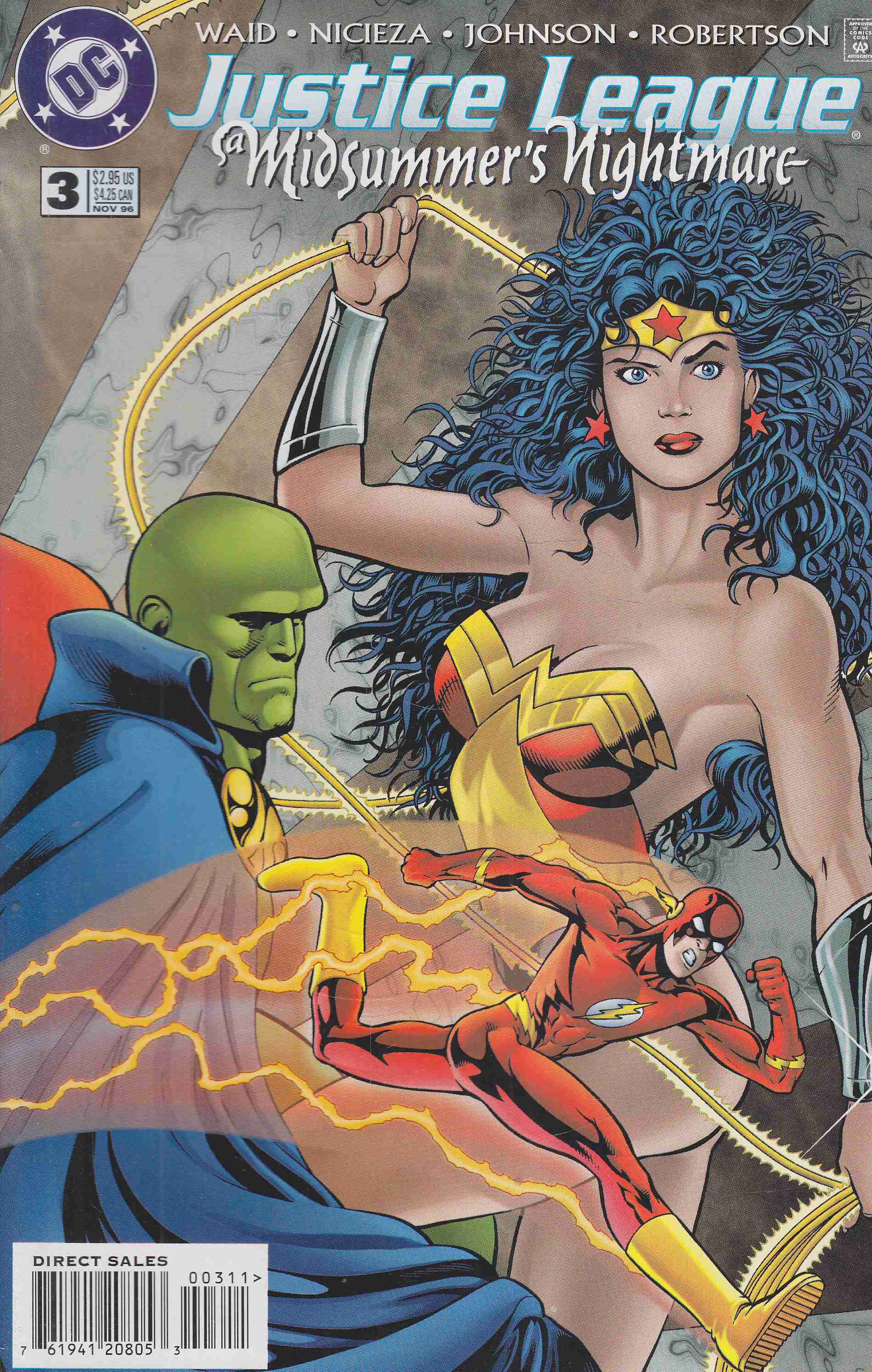 Nicieza, Fabian, Waid, Mark, Johnson, Jeff, Robertson, Darick - Justice League: A Midsummer's Nightmare 3. Nicieza, Fabian, Waid, Mark, Johnson, Jeff, Robertson, Darick - Justice League: A Midsummer's Nightmare 3., 1996 antikvár könyv