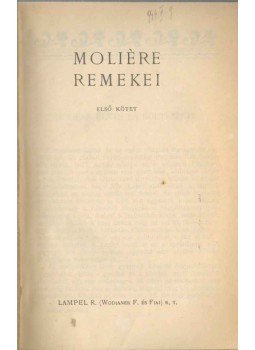 Moliére - Moliére remekei I-II. kötet,  0 antikvár könyv