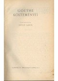 Goethe - Goethe költeményei