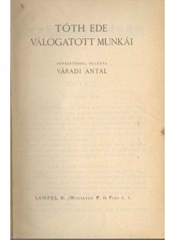 Tóth Ede - Tóth Ede válogatott munkái,  0 antikvár könyv