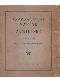  - Igazságügyi naptár az 1944. évre,  1944 antikvár könyv